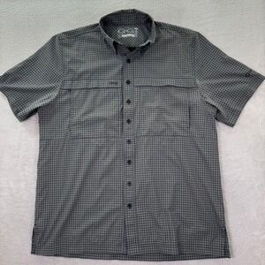 GameGuard Outdoors Mens XL Plaid Short Sleeve Button Up Shirt Casual Lightweight